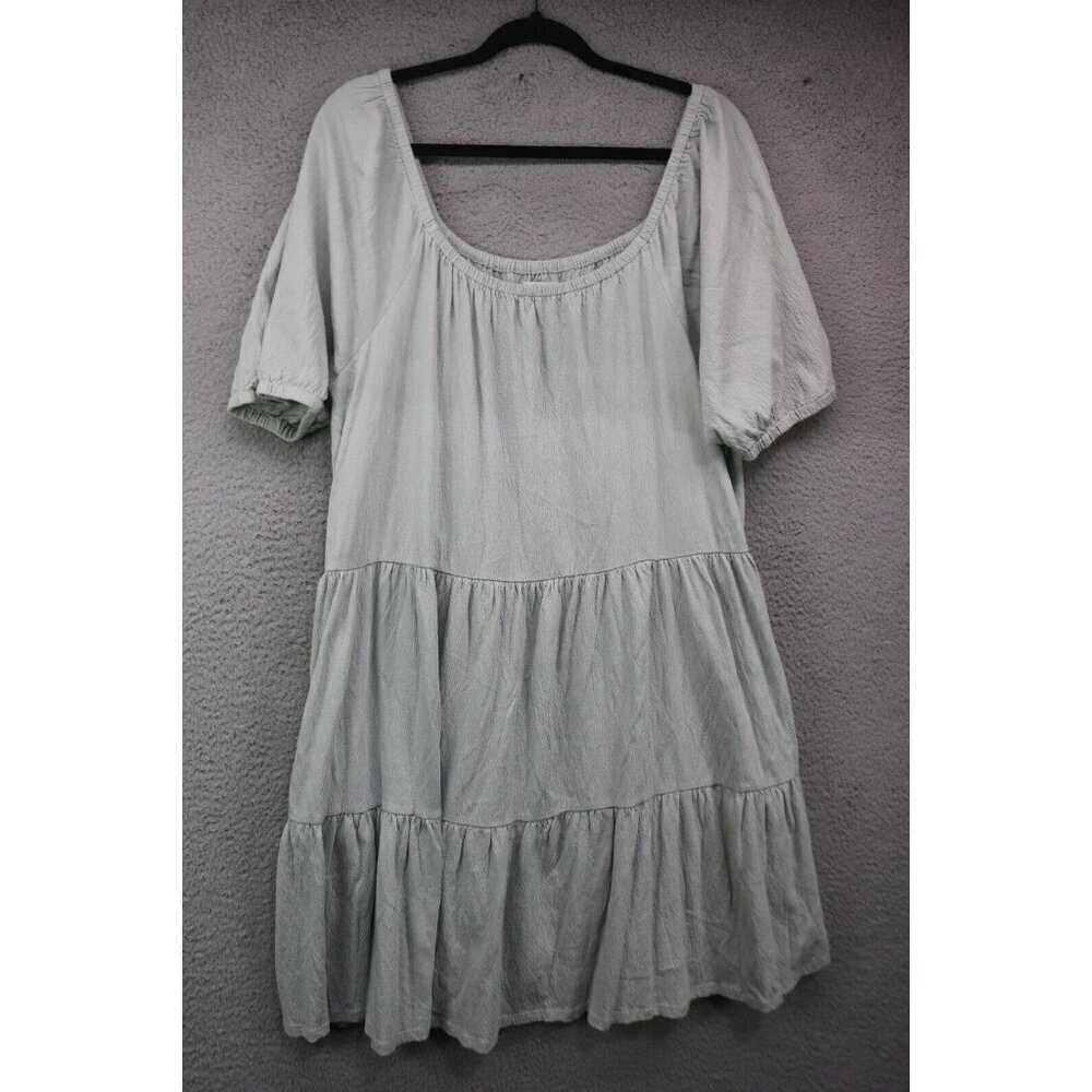 True Craft Tiered Short Sleeve‎ Dress-Size 2X-Pockets